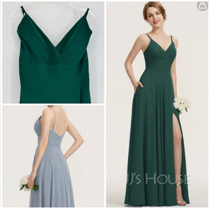 JJ's House Dark Green Maxi Bridesmaid Dress Size 16
